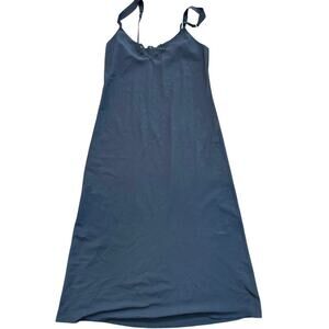 Vintage Vanity Fair Blue V-Neckline Sleeveless Long Nightgown Slip Dress Size 34
